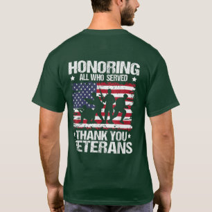 Eerbetoon aan iedereen die bedankte Veteranendag d T-shirt
