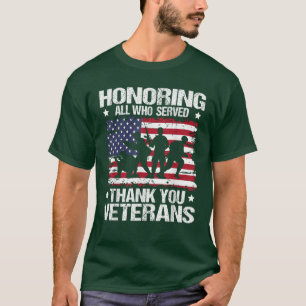 Eerbetoon aan iedereen die bedankte Veteranendag d T-shirt