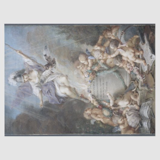 Eerbetoon aan Minerva Floral Ephemera Decoupage Tissuepapier (Voorkant)