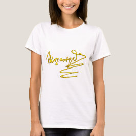 EERBETOON AAN MOZART/3D Gouden Handtekening T-shirt