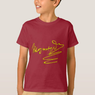 EERBETOON AAN MOZART 3D Gouden Handtekening van Co T-shirt