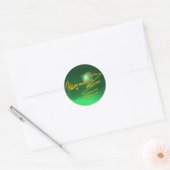 EERBETOON AAN MOZART Gouden Handtekening van Compo Ronde Sticker (Envelop)