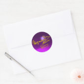EERBETOON AAN MOZART, paarse amethist Ronde Sticker (Envelop)