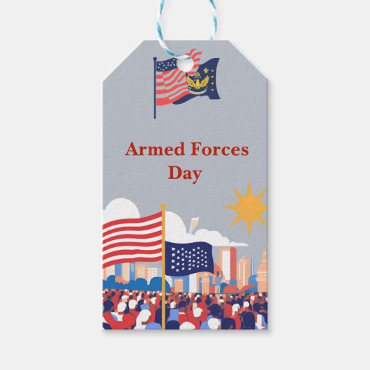 Eerbetoon aan onze helden: de Dag van de Strijdkra Cadeaulabel (Voorkant)