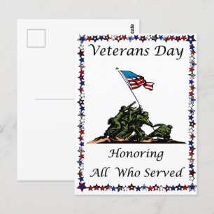 Eerbetoon aan onze helden deze Veteranendag 2025 Briefkaart