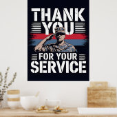 Eerbetoon aan onze helden deze Veteranendag 2025 Poster (Keuken)