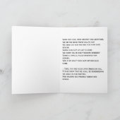 Eerbetoon aan onze soldaten feestdagen kaart (Binnen)