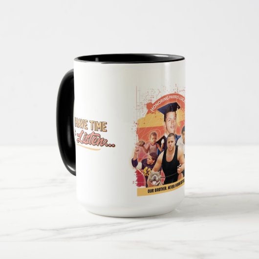 Eerbetoon aan Parris Lucas - Mok (Voorkant links)