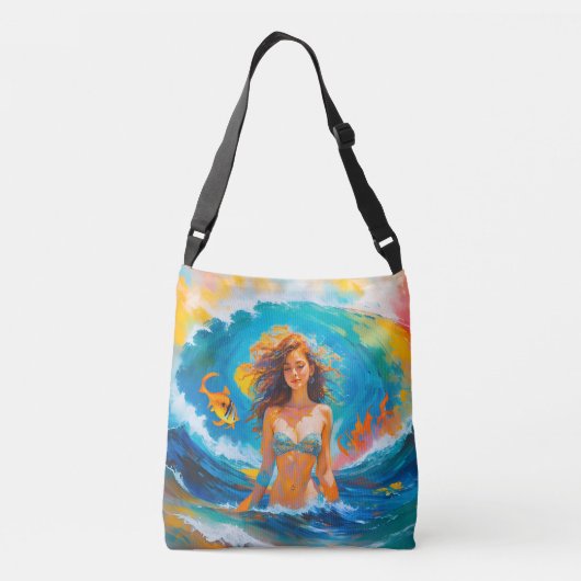 Eerbetoon aan vrouwen crossbody tas (Achterkant)