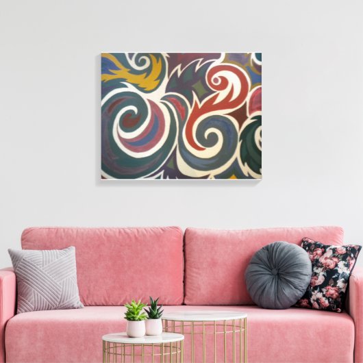 Eerbetoon aan William Morris Canvas Afdruk (Insitu (Woonkamer))