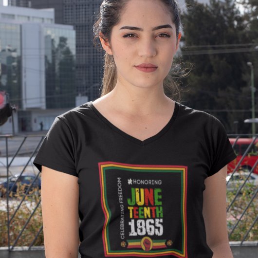 Eerbetoon Juneteenth 1865-Viering van de vrijheid T-shirt