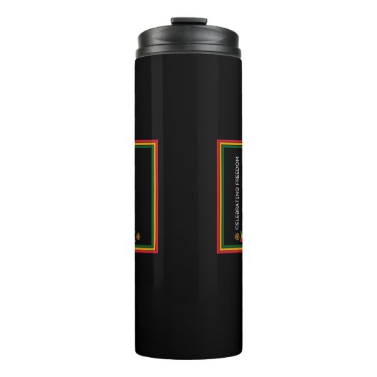 Eerbetoon Juneteenth 1865-Viering van de vrijheid Thermosbeker (Voorkant)