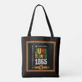 Eerbetoon Juneteenth 1865-Viering van de vrijheid Tote Bag (Achterkant)