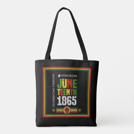 Eerbetoon Juneteenth 1865-Viering van de vrijheid Tote Bag (Achterkant)