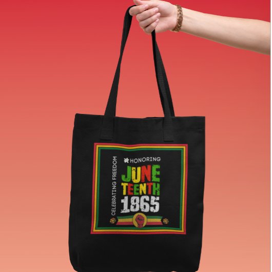 Eerbetoon Juneteenth 1865-Viering van de vrijheid Tote Bag