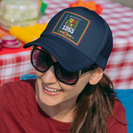 Eerbetoon Juneteenth 1865-Viering van de vrijheid Trucker Pet