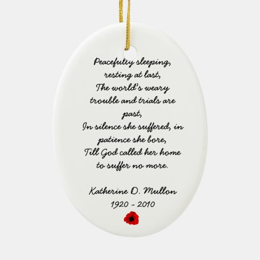 eerbetoon keramisch ornament (Achterkant)