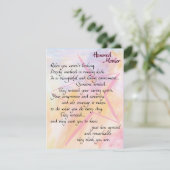 Eerbetoon Moeder Dank en Waarderingskaart Bedankkaart (Staand voorkant)