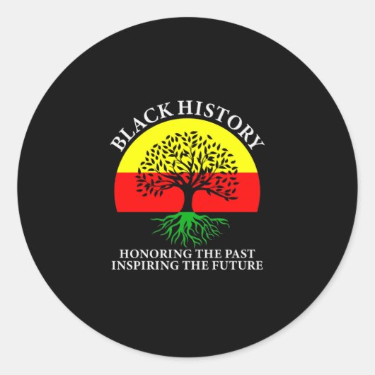 Eerbetoon vorige inspirerende maand van de toekoms ronde sticker (Voorkant)