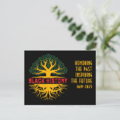 Eerbetoon vorige inspirerende zwarte geschiedenism briefkaart (Staand voorkant)