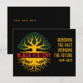 Eerbetoon vorige inspirerende zwarte geschiedenism briefkaart (Voorkant / Achterkant)