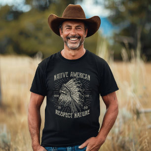 Eerbied voor de natuur van de oorspronkelijke bewo t-shirt
