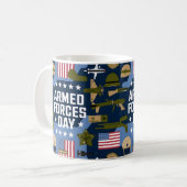 Eerbied voor onze strijdkrachten koffiemok (Voorkant links)