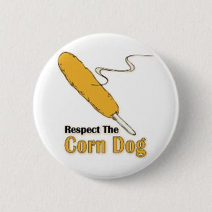 Eerbiedig de Corn Dog? Ronde Button 5,7 Cm
