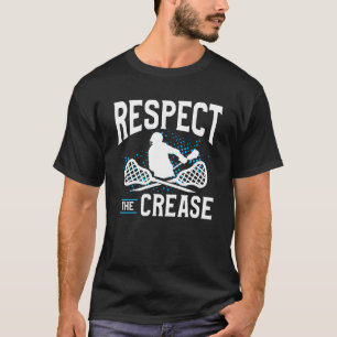 Eerbiedig de speler van de Lacrosse van de Daling T-shirt