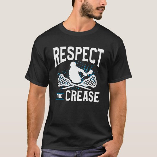 Eerbiedig de speler van de Lacrosse van de Daling T-shirt (Voorkant)