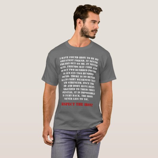Eerbiedig het strijkvlak t-shirt (Voorkant volledig)