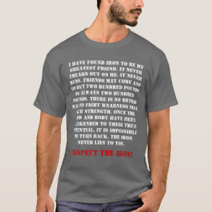 Eerbiedig het strijkvlak t-shirt