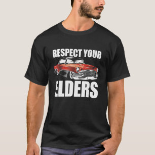 Eerbiedig je oudere man die vader is op dag 3 t-shirt