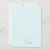 Eerbiedig Kruis Religieuze Uitnodiging blauw (Achterkant)