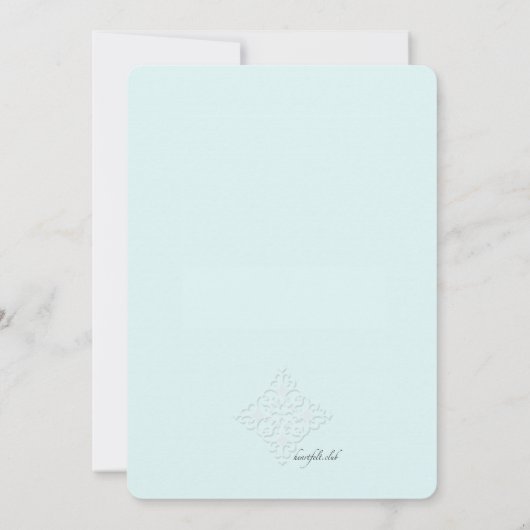 Eerbiedig Kruis Religieuze Uitnodiging blauw (Achterkant)