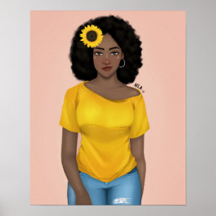 Eerbiediging en bescherming van de zwarte vrouw poster