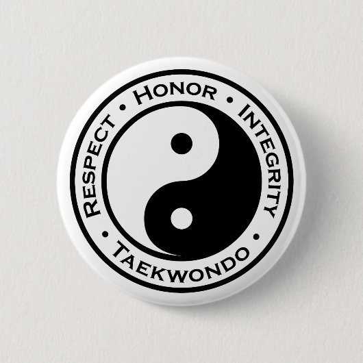Eerbiediging integriteit Taekwondo Ronde Button 5,7 Cm (Voorkant)