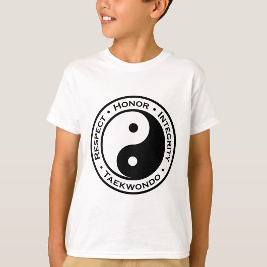 Eerbiediging integriteit Taekwondo T-shirt (Voorkant)