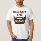Eerbiediging van de baard t-shirt (Voorkant)
