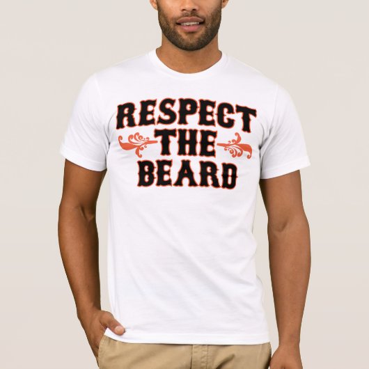 Eerbiediging van de baard t-shirt (Voorkant)