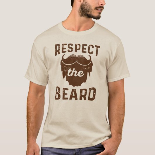 Eerbiediging van de baard t-shirt (Voorkant)