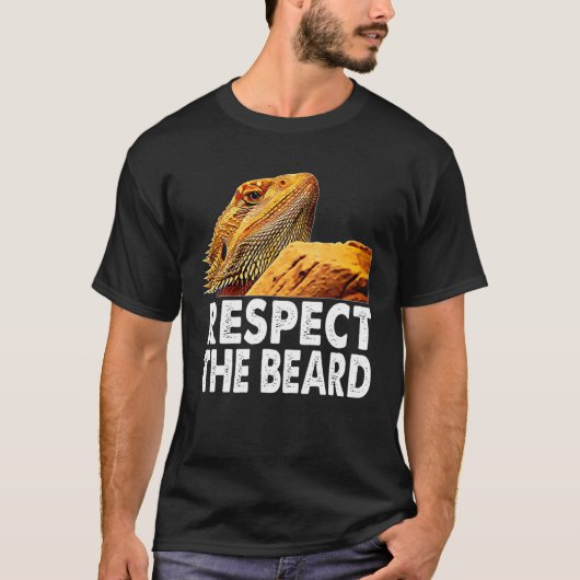 Eerbiediging van de bibberen funny Bearded Dragon  T-shirt (Voorkant)