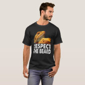 Eerbiediging van de bibberen funny Bearded Dragon  T-shirt (Voorkant volledig)
