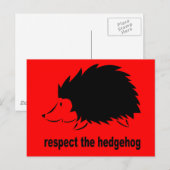 Eerbiediging van de egel briefkaart (Voorkant / Achterkant)