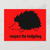 Eerbiediging van de egel briefkaart (Voorkant)