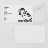 Eerbiediging van de klokkenluider visitekaartje (Voorkant / Achterkant)