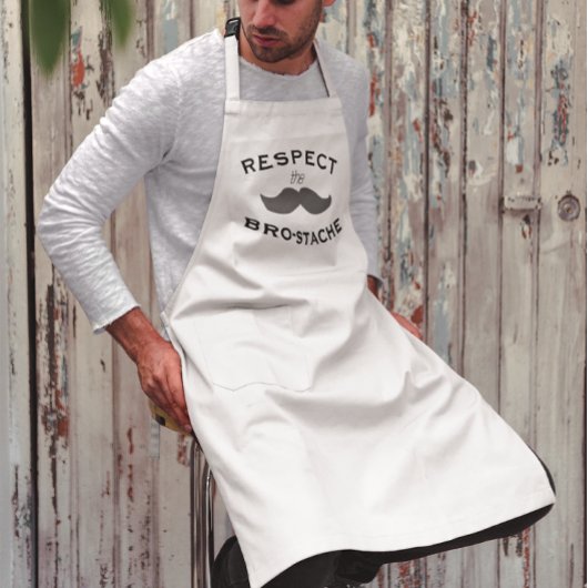 Eerbiediging van de Mustache Hipster Bro-stache Lang Schort