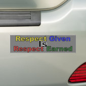 Eerbiediging van de naleving bumpersticker (Op auto)