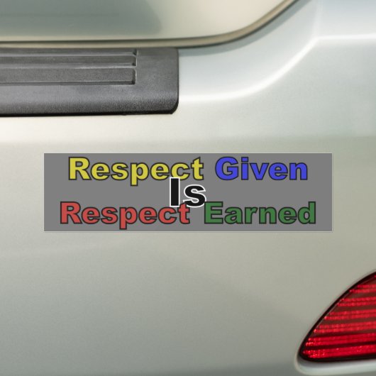 Eerbiediging van de naleving bumpersticker (Op auto)
