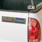Eerbiediging van de naleving bumpersticker (Op Truck)